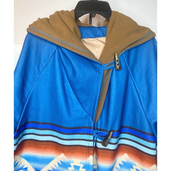 Southwestern Print Hooded Multicolor Sz S Jacket - Picture 3 of 16